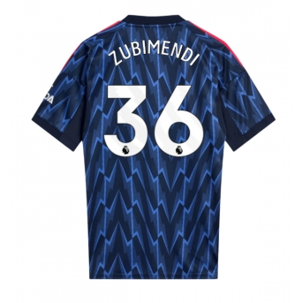 Billige Fotballdrakt Arsenal Martin Zubimendi #36 Replika Bortedrakt 2025-26 Kortermet